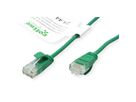 ROLINE GREEN UTP patchkabel Cat.6A (Class EA), LSOH, extra dun, groen, 0,15 m