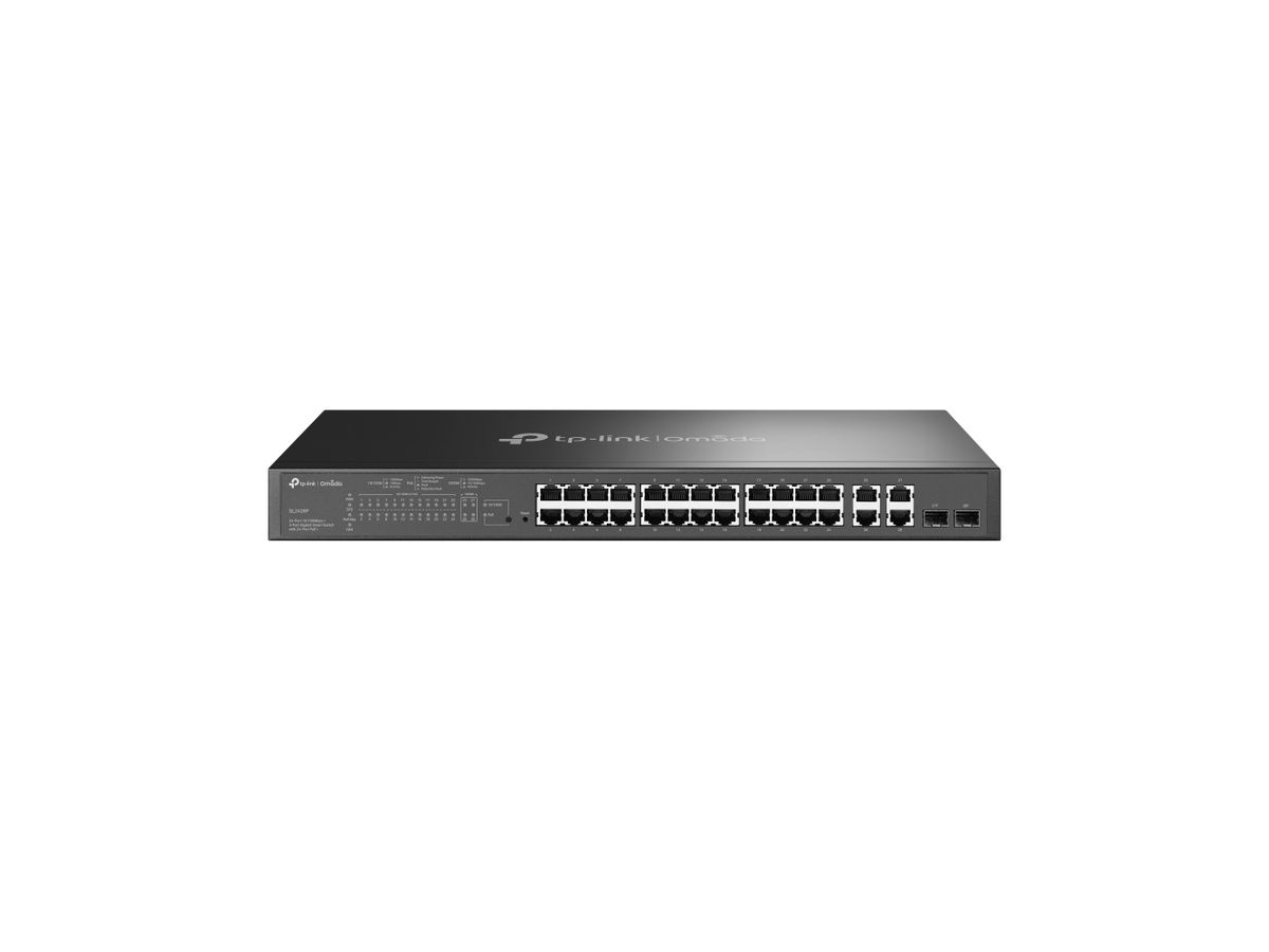 TP-Link Omada SL2428P network switch Managed L2 Fast Ethernet (10/100) Power over Ethernet (PoE) 1U Black