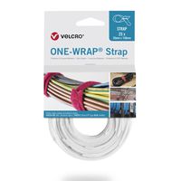 VELCRO® One Wrap® Bindband 20 mm x 230 mm, 25 stuks, wit