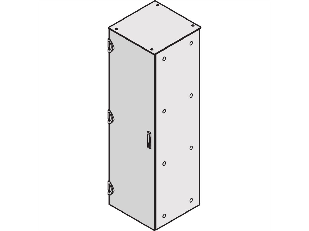 SCHROFF Varistar EMC en IP 55 Stalen deur, glad, 4-punts vergrendeling, RAL 7035, 1800H 600W