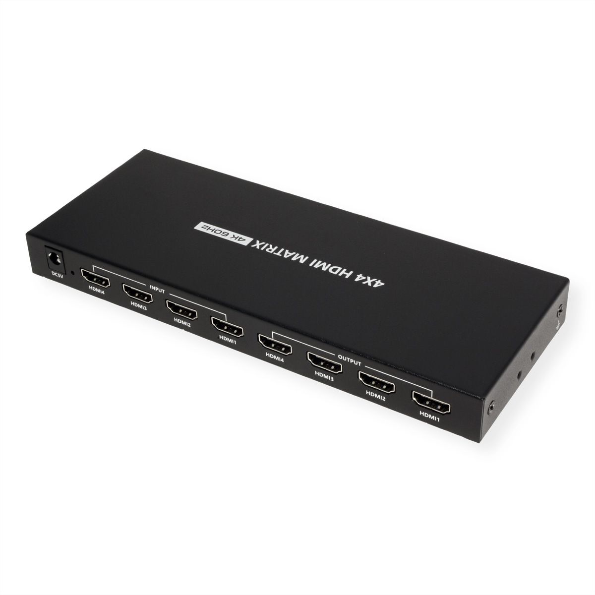 VALUE HDMI Matrix Switch, 4x4, 4K60Hz, with remote control