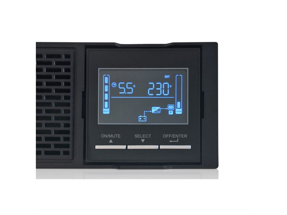 ROLINE ProSecure III 3000 RM2HE - Online UPS, 19" rack-versie, zwart, zwart