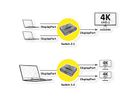 VALUE 4K DisplayPort-switch, 2-weg, bidirectioneel