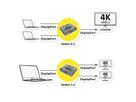 VALUE 4K DisplayPort-switch, 2-weg, bidirectioneel
