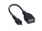 VALUE USB 2.0 Cable, A - Micro B, F/M, OTG, 0.15 m