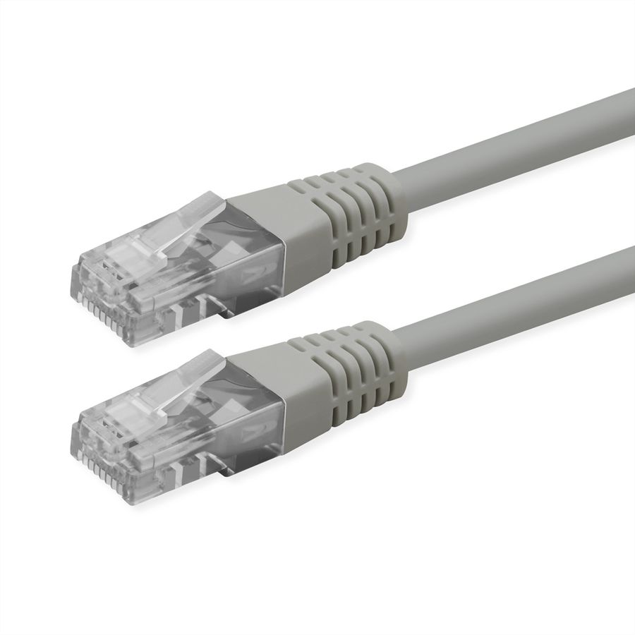 ROLINE Cat.6 (Class E) Patch Cable, UTP, PoE, grijs, 0,3 m