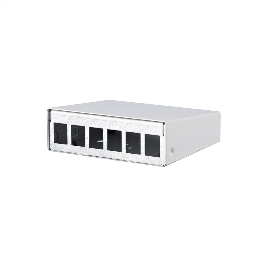 METZ CONNECT Keystone AP-behuizing 6-poorts zuiver wit RAL9010