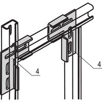 SCHROFF Eurorack C-Rail L-Bracket for stub / corner connection of two central rails