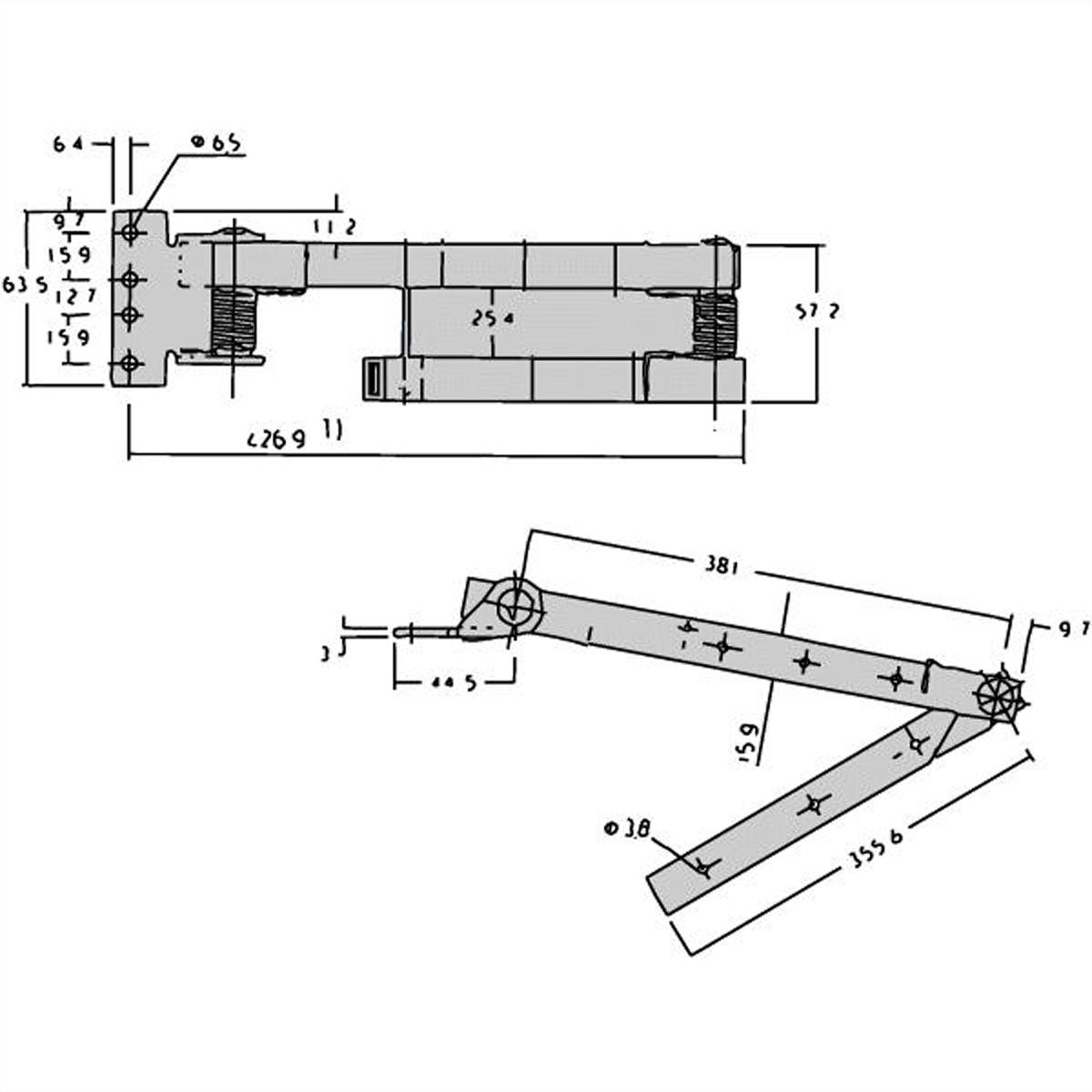 SCHROFF Cable Support Arm With Return Spring