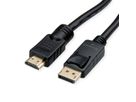 ROLINE DisplayPort Cable, DP - UHDTV, M/M, black, 10 m