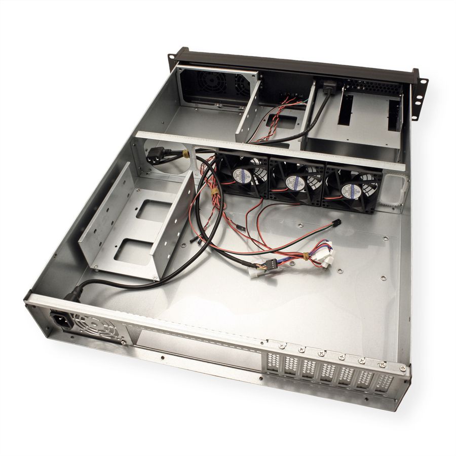 19" serverbehuizing, 2HE, lang, IPC 2U 2098-SL, zwart
