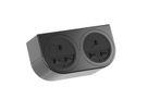BACHMANN PIX HOLDER DOUBLE, 2x UK, ISV, schwarz, 0,2 m