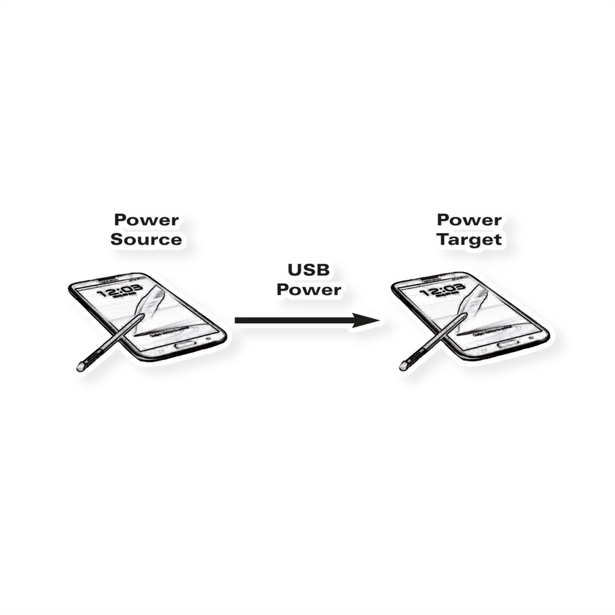 ROLINE USB 2.0 Charging Cable, Micro B - Micro B, M/M, black, 0.3 m