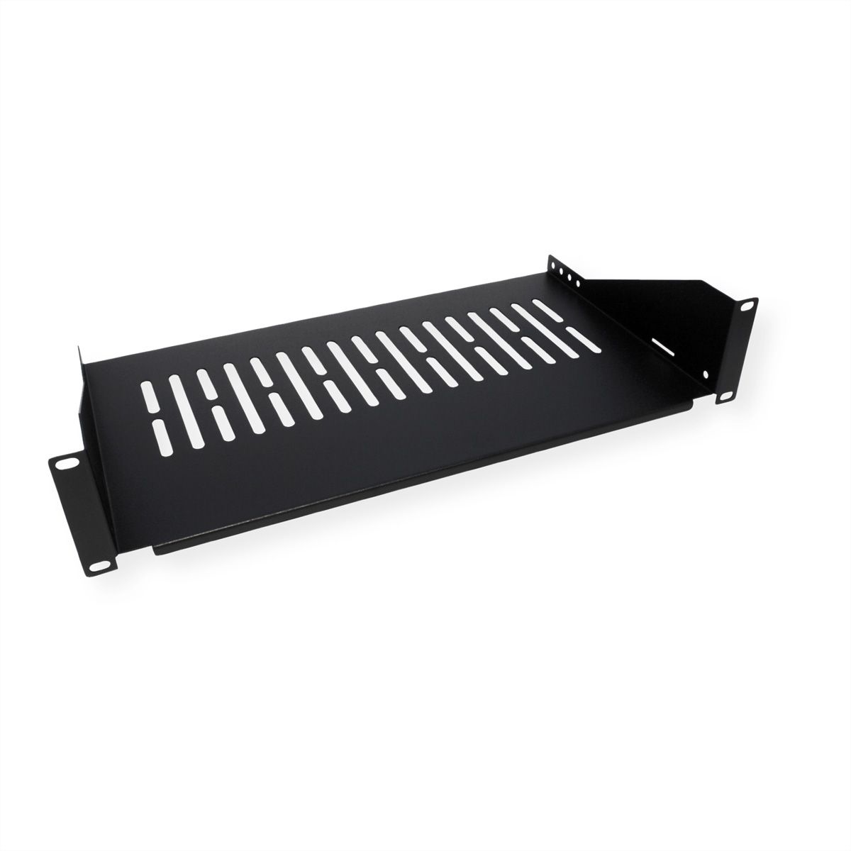 VALUE 19"-Legplank,  485 x 250mm, 2HE, max. 15kg, zwart