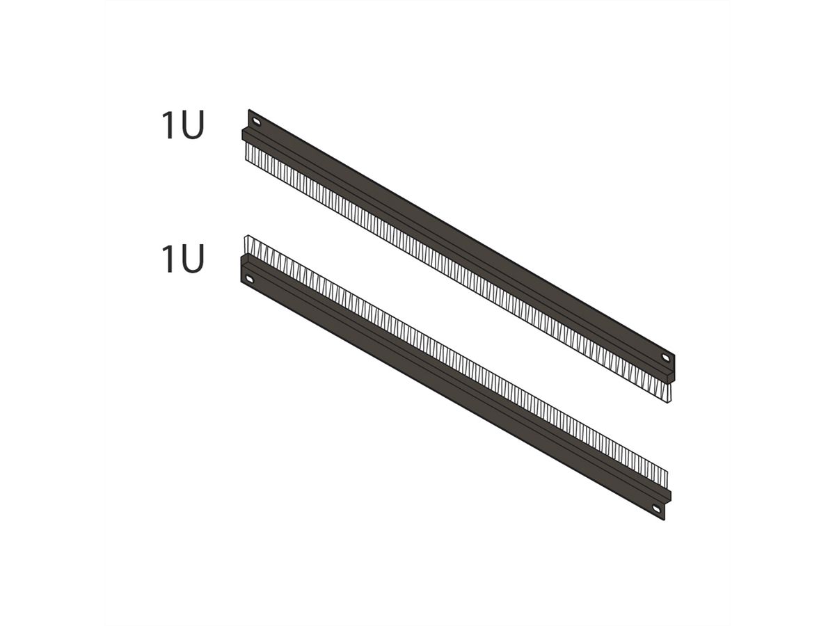 BRUSH CAB.ENTRY 1U BLACK (2X)