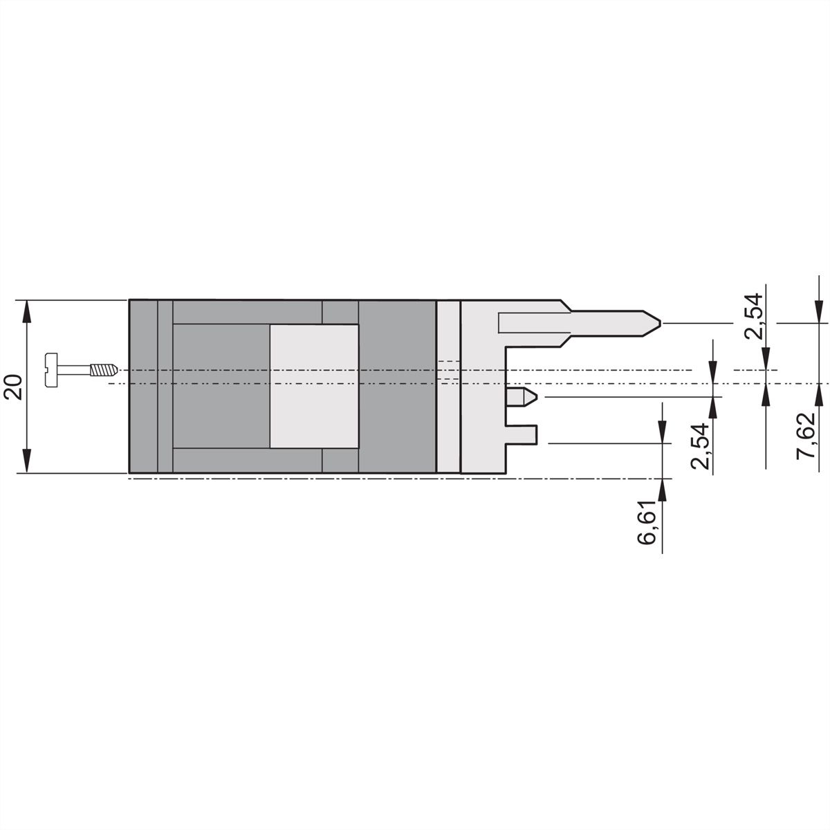 SCHROFF Inserter/Extractor Handle Type IEL, Grey Lever, Black Button, Top, 100 Pieces