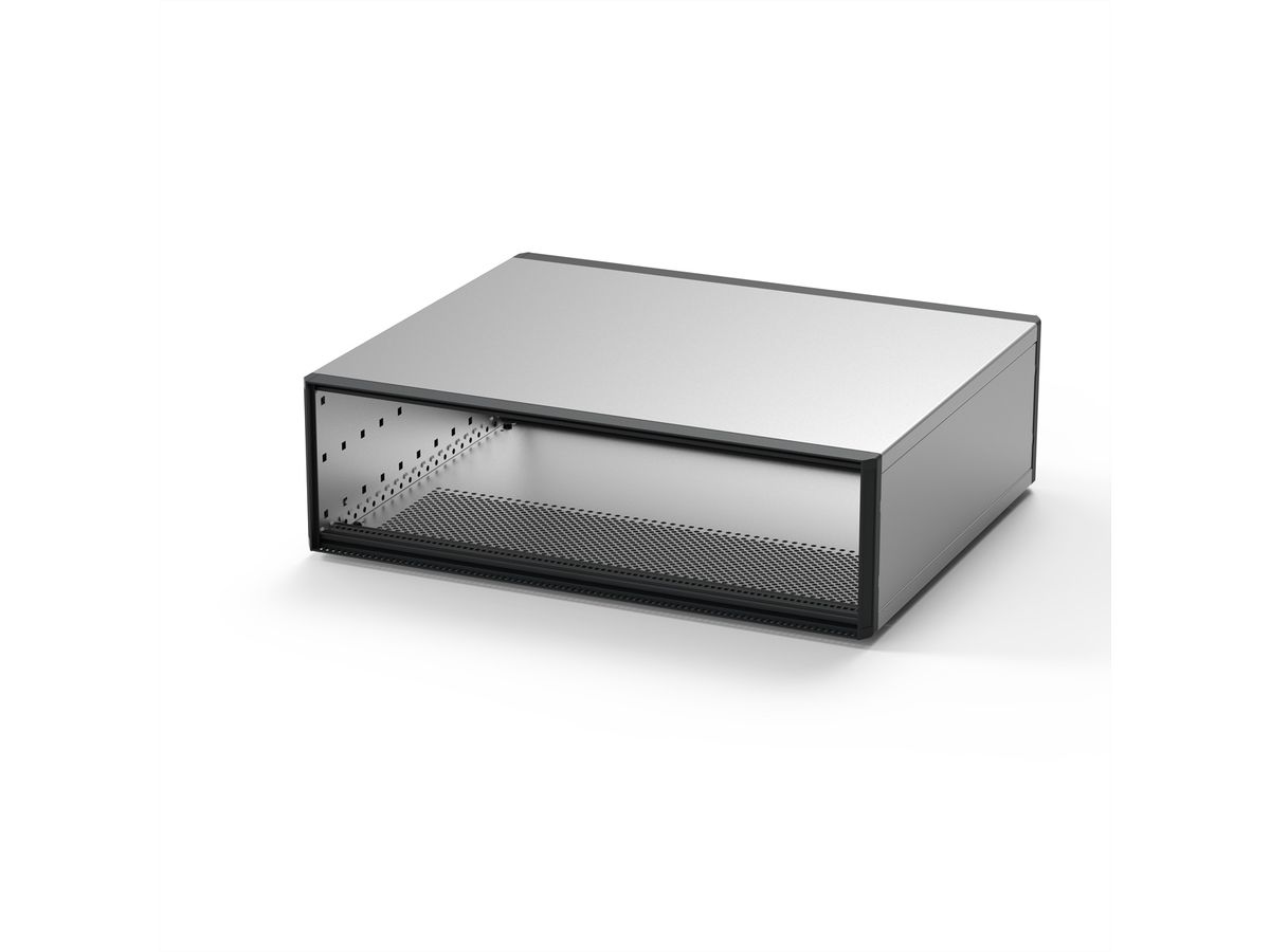 SCHROFF RatiopacPRO, Desktopbehuizing, achteraf aan te brengen afscherming, Front Trim, 3 HE, 84 HP, 375 mm
