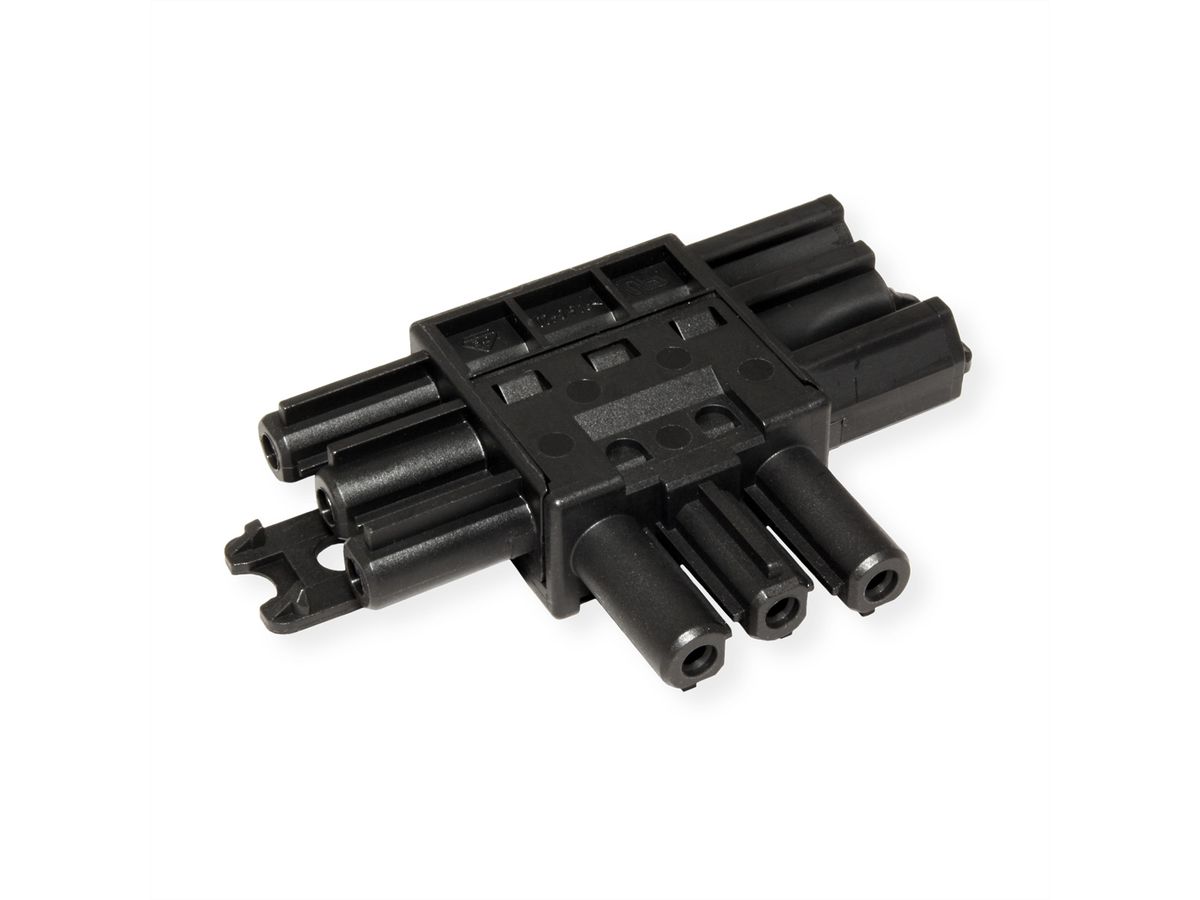 BACHMANN distribution block WIELAND GST18 1xIn/2xOut, flat, 5 m, black