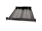 VALUE 19"-Fixed Shelf, 440 x 350mm, max. 25kg, 1U, U-Shape, black