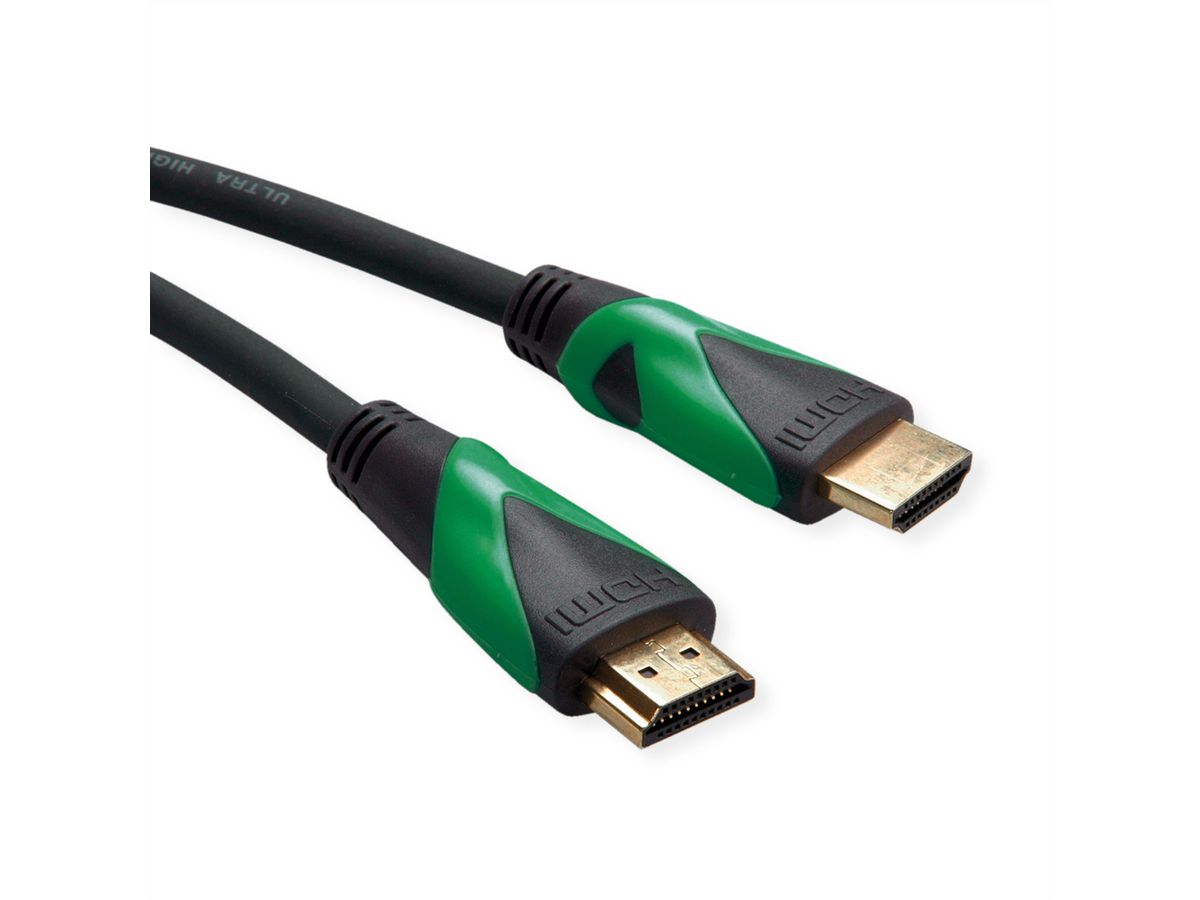 ROLINE GREEN ATC 8K HDMI Ultra HD Kabel met Ethernet, M/M, zwart, 1 m