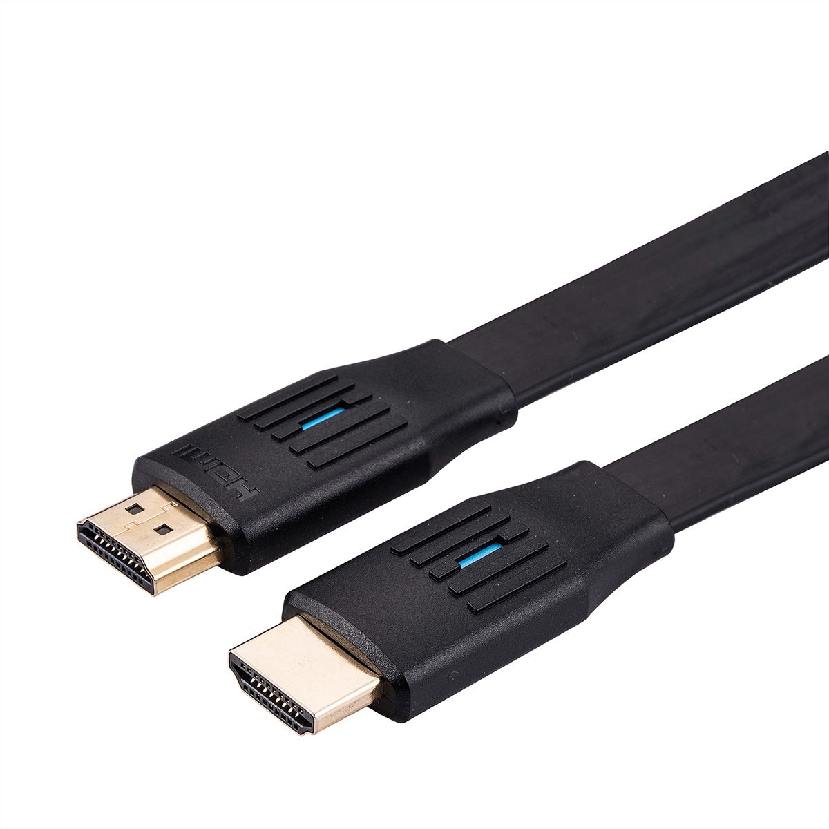 VALUE 8K HDMI Ultra HD-kabel met Ethernet, plat, M/M, zwart, 1 m