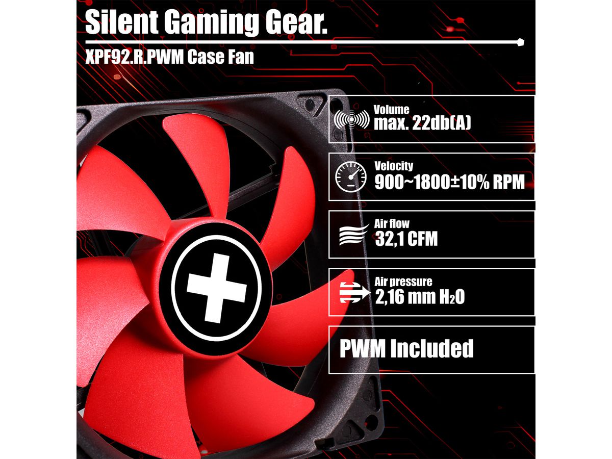 Xilence XPF92.R.PWM 92mm PWM Case Fan, 4PIN