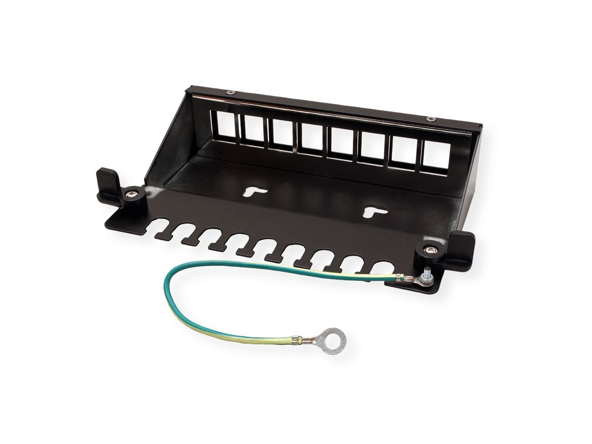 VALUE Keystone module houder, 8-poorts, zwart