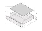 SCHROFF MultipacPRO 19" Chassis, Steel, AlZn, Plain Top and Base, 2 U, 340 mm