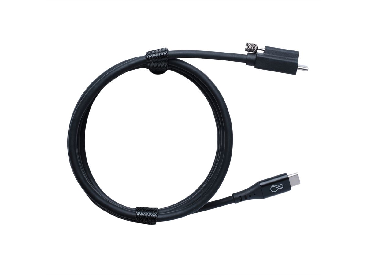 BACHMANN Ochno USB-C kabel met schroef 2,0m zwart