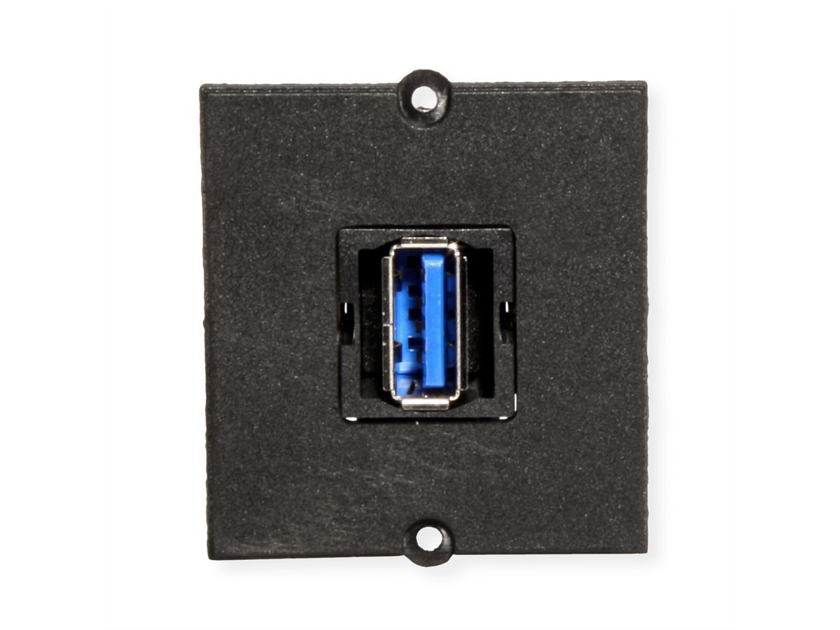 BACHMANN Frame 1xUSB 3.0, 90° uitgang zijkant