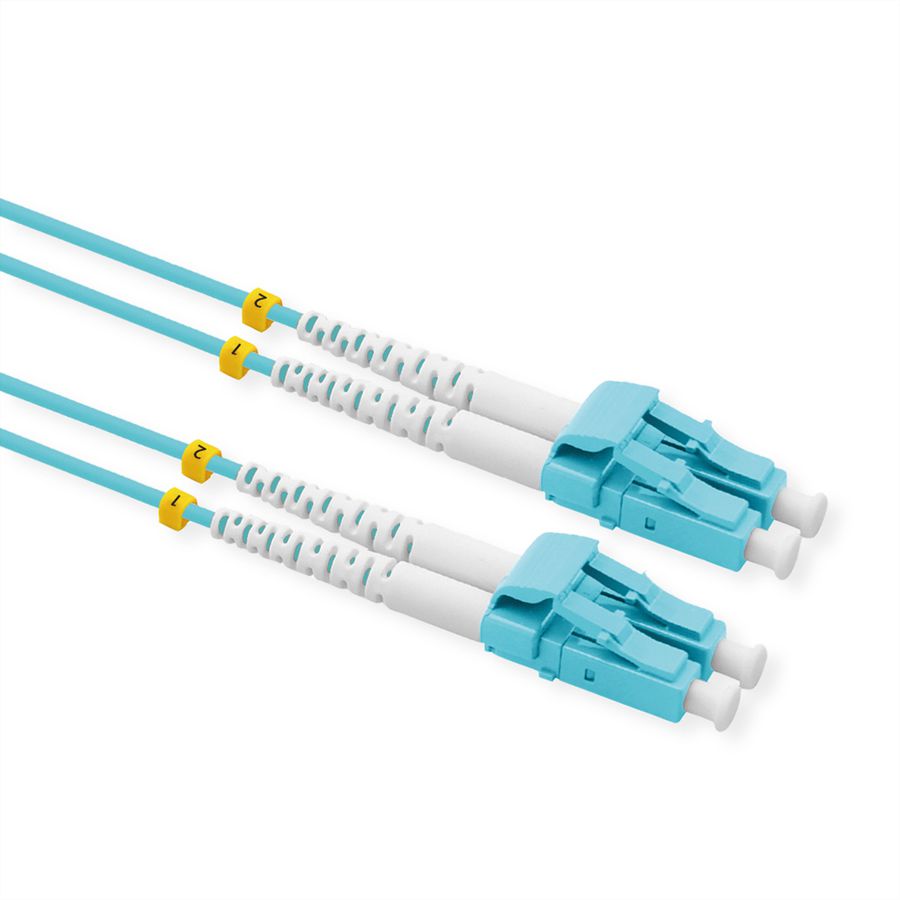 VALUE FO Jumper Cable 50/125µm OM3, LC/LC, LSOH, Low-Loss, turquoise, 10 m