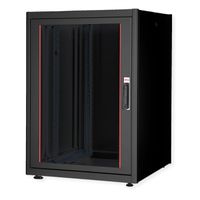 ROLINE 19-inch netwerkkast Basic 22 U, 800x800 BxD Glazen deur zwart