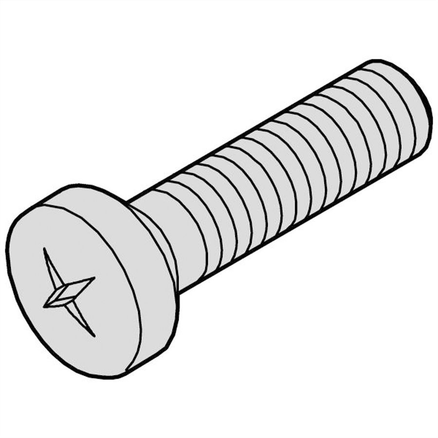 SCHROFF Kruiskopschroef, verhoogd, kruisgleuf, M2,5 x 8 mm, zelftappend, verzinkt