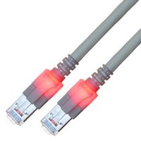 EasyLan S/FTP DualBoot LED Patch Cable Cat.6 (Class E), LSOH, grey, 0.5 m