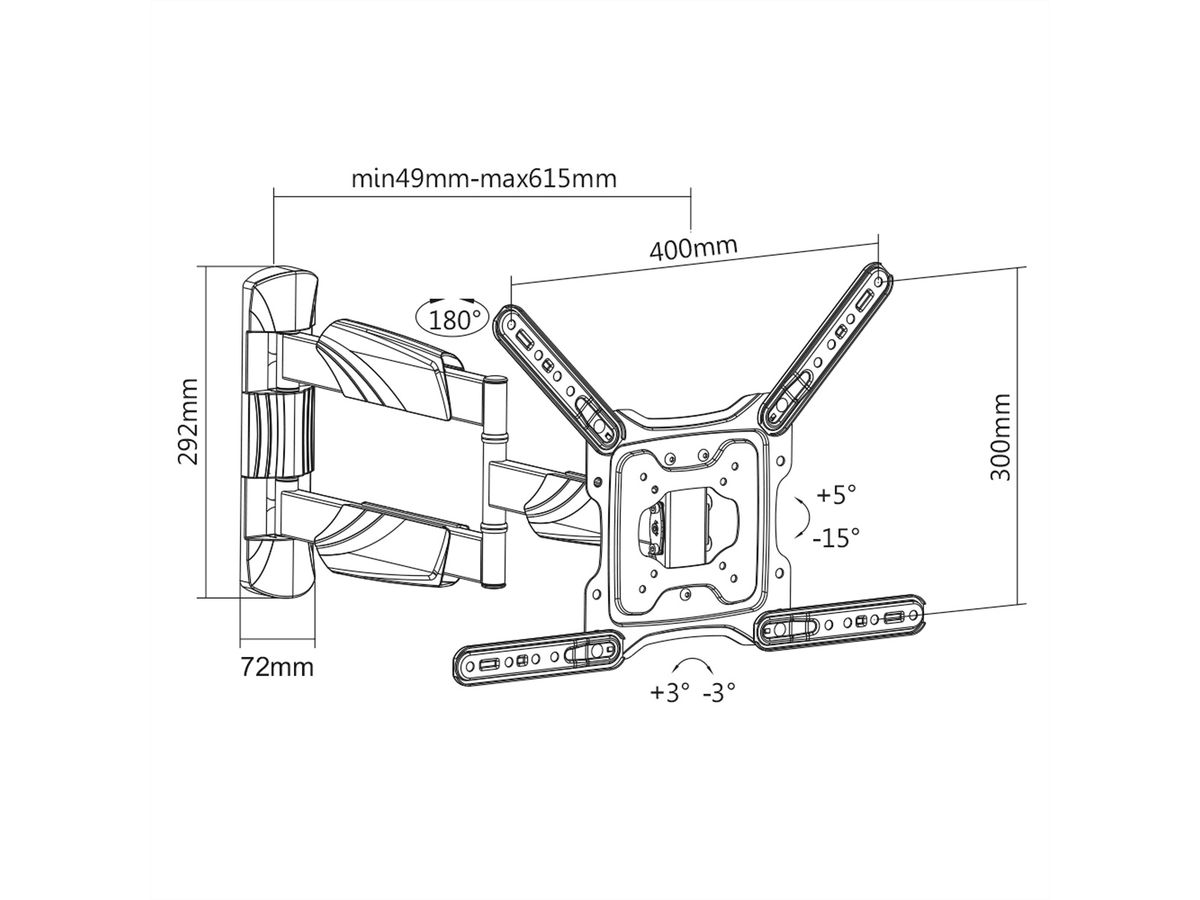 VALUE LCD/TV Wall Mount, 4 Joints