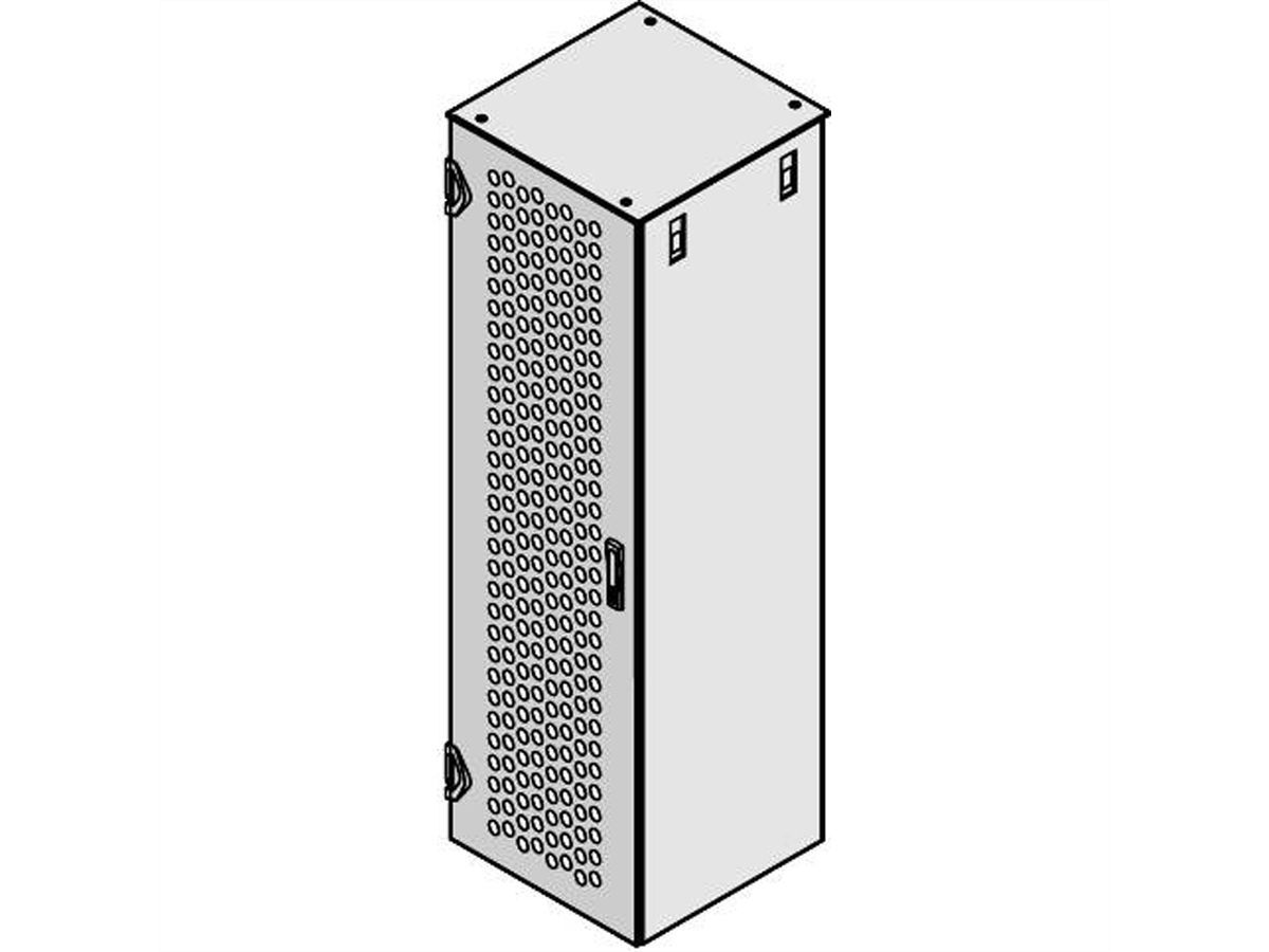 SCHROFF Varistar geperforeerde stalen deur, IP 20, 1 puntsluiting, RAL 7021, 1800H 600W