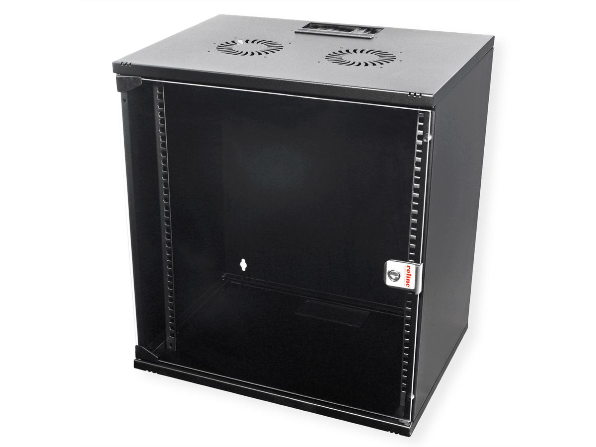 ROLINE 19-inch wandbehuizing Basic 12 U, 540x400 BxD Bouwpakket zwart