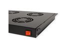 ROLINE 19-inch ventilatorunit 4 ventilatoren, Thermostaat zwart