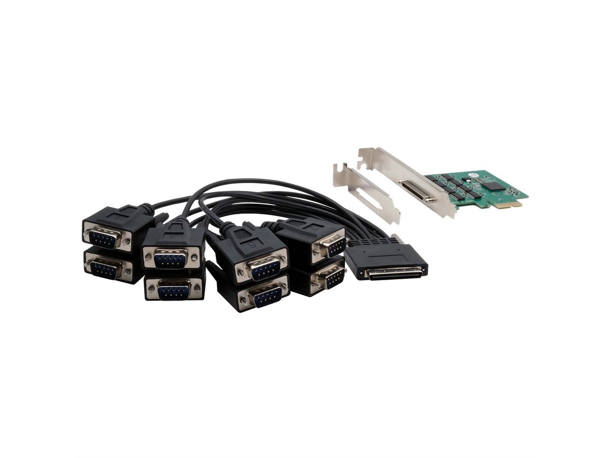 EXSYS EX-46028 8S seriële RS-232 PCIe-kaart