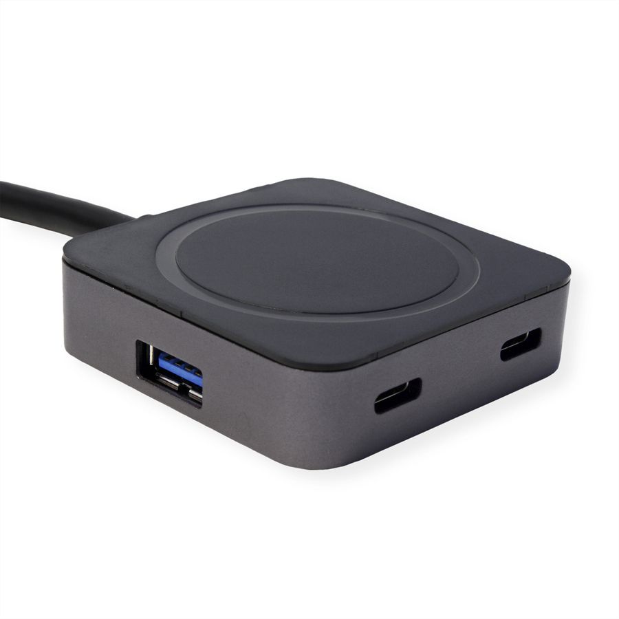 VALUE USB 3.2 Gen 1 Hub, 4 poorten (2x USB-A + 2x USB-C), met verlengkabel, 5 m
