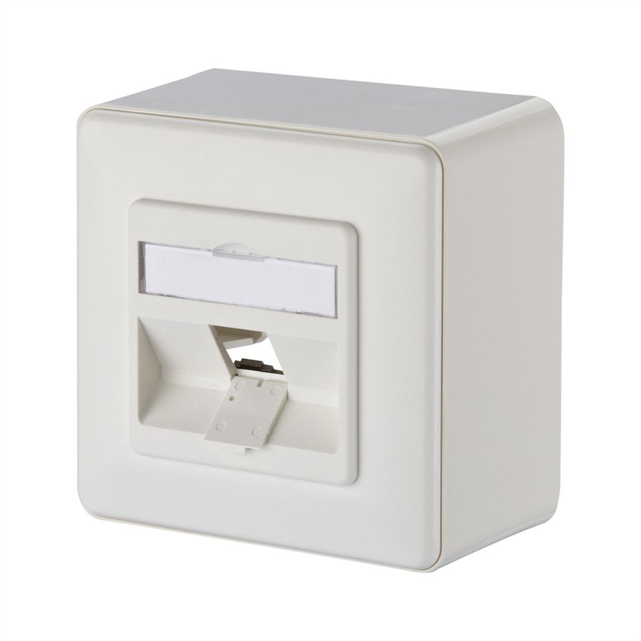 METZ CONNECT Keystone opbouwdoos 1 poort leeg wit