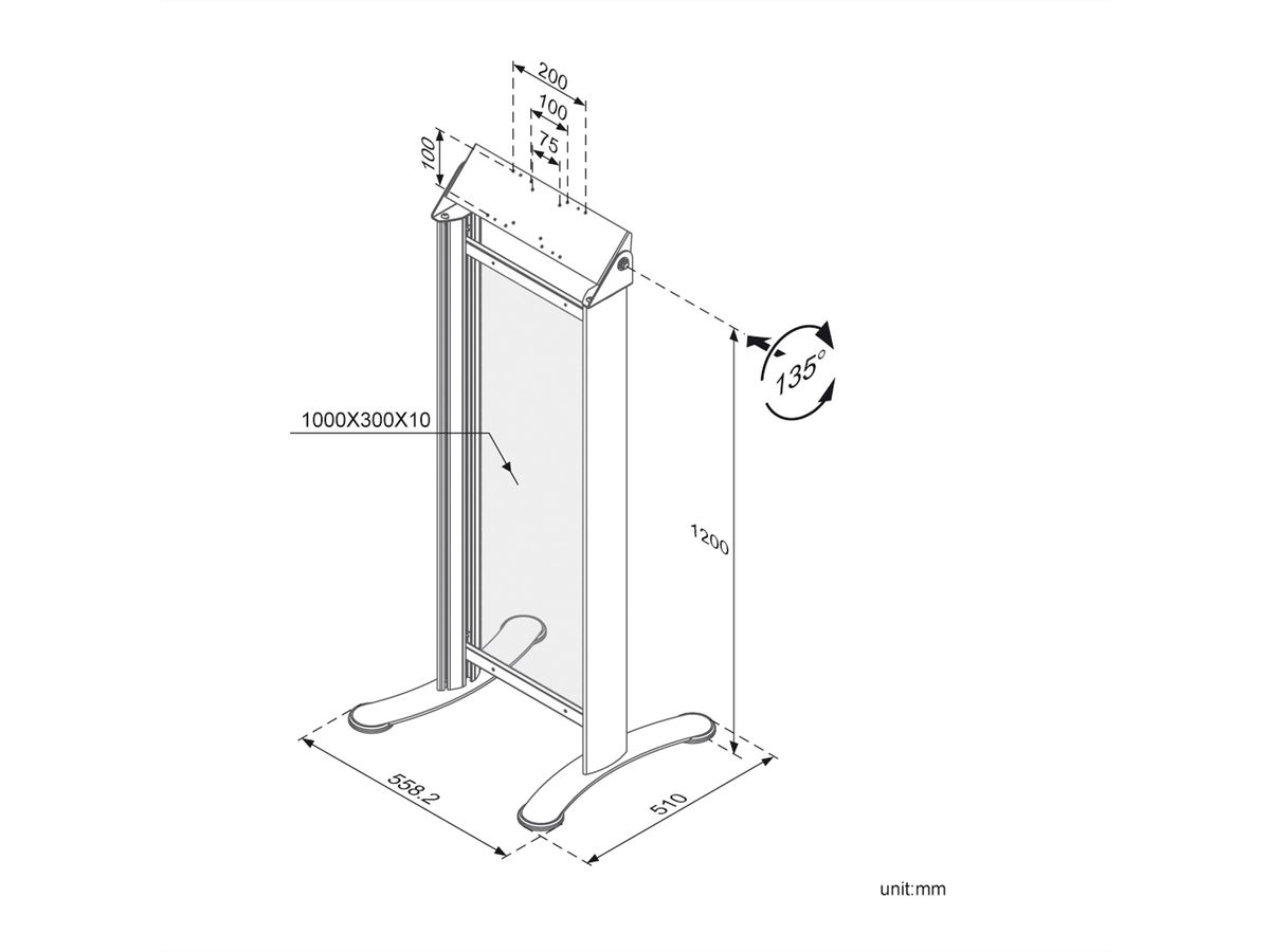 ROLINE Digital Signage Stand, Advertising, silver