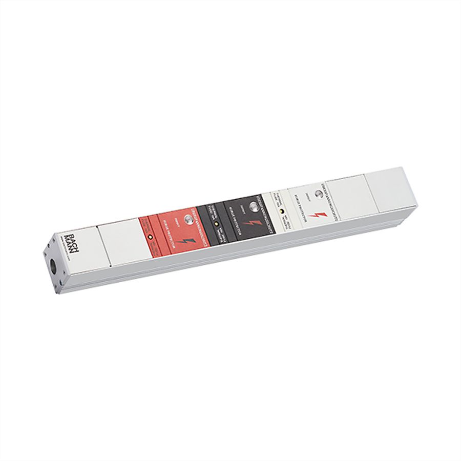 BACHMANN ALU 1U VM 3xSPD without LED, green 2x1m H05VV-F 5G4.0mm CEE 32A