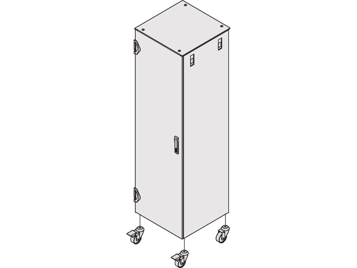 SCHROFF Varistar Castors With 2 Lockers, 400 kg