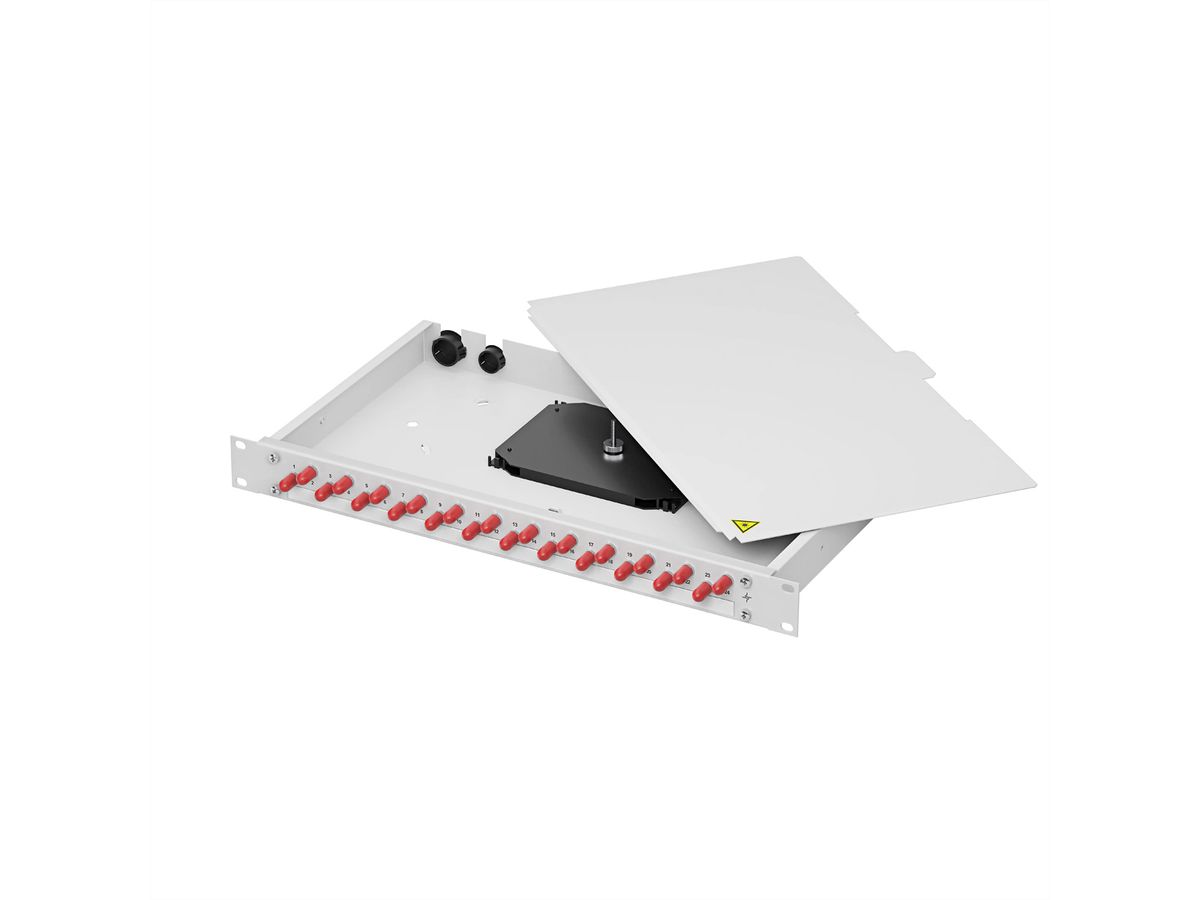 TELEGÄRTNER BASIS eco LWL-Panel mit Kupplungen, 12x LC Duplex, violett, OM4