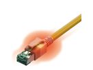 EasyLan S/FTP DualBoot® LED Kabel Cat.6A (Class EA), LSOH, geel, 0,5 m