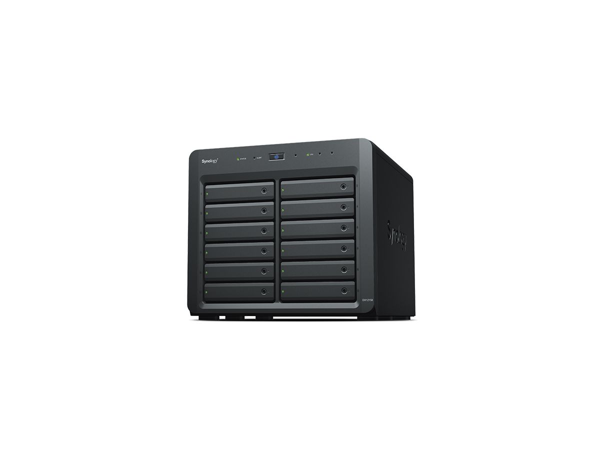 Synology DX1215II storage drive enclosure HDD/SSD enclosure Black 2.5/3.5"