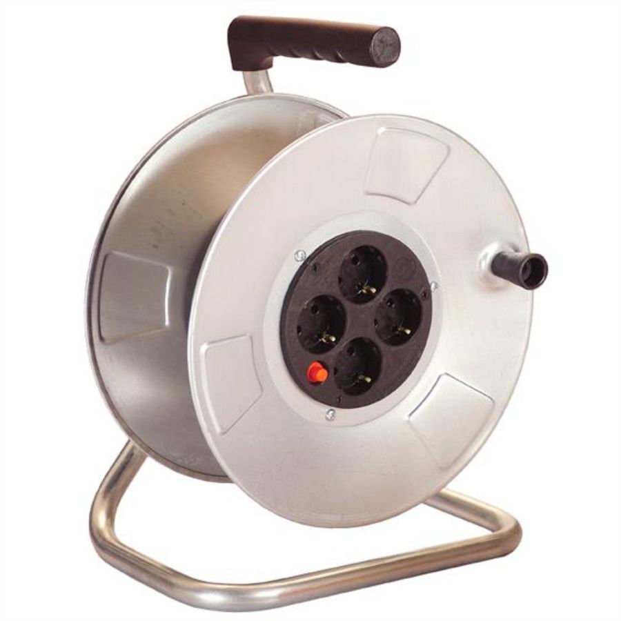 BACHMANN cable reel 4-way empty, without cable, sheet steel
