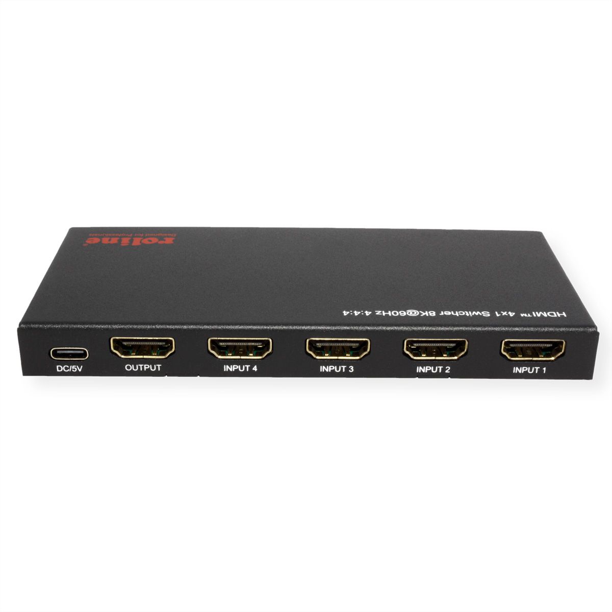 ROLINE HDMI Switch, 4x1, 8K60Hz, with Remote Control