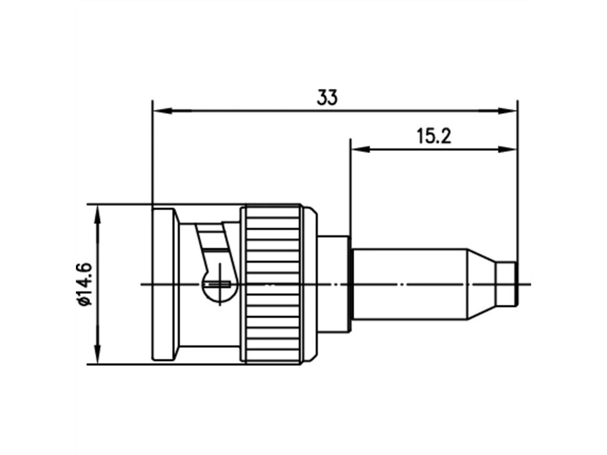 TELEGÄRTNER BNC-Crimpstecker 50 Ohm für RG-316/U